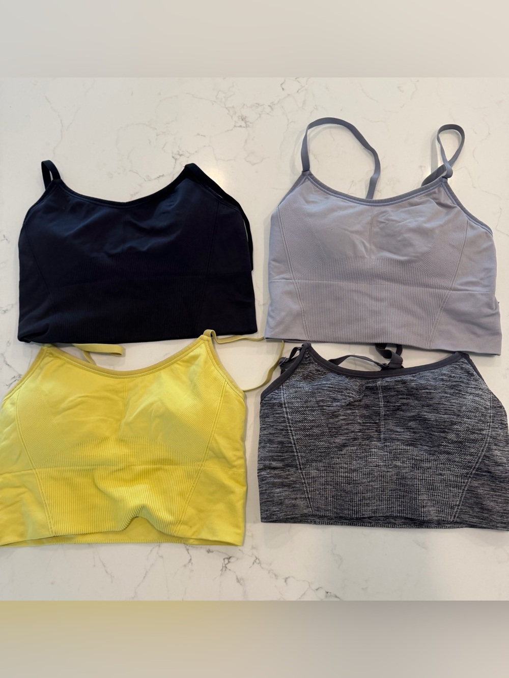 all in motion Women's Sports Bra Camisole Set - Gray, Yellow, Black, light purpl